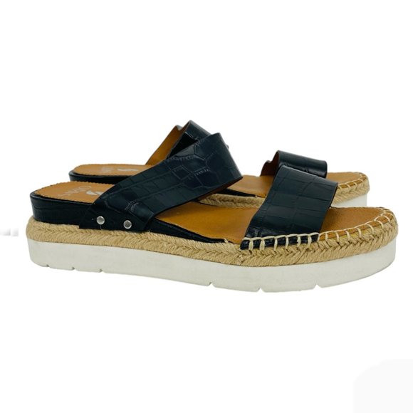 Franco Sarto Leather Cappy Slide Sandal Shoes Sz 9.5 -10 - Picture 4 of 11